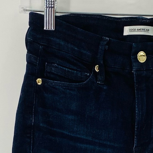 Good American Good Legs High Rise Skinny Jeans Dark Wash Size 27 - Picture 2 of 7